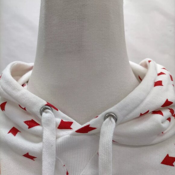 $1795 Authentic DIOR Made in ITALY Women's White Red Hoodie Sweatshirt Sz.XS ? M - Picture 9 of 12